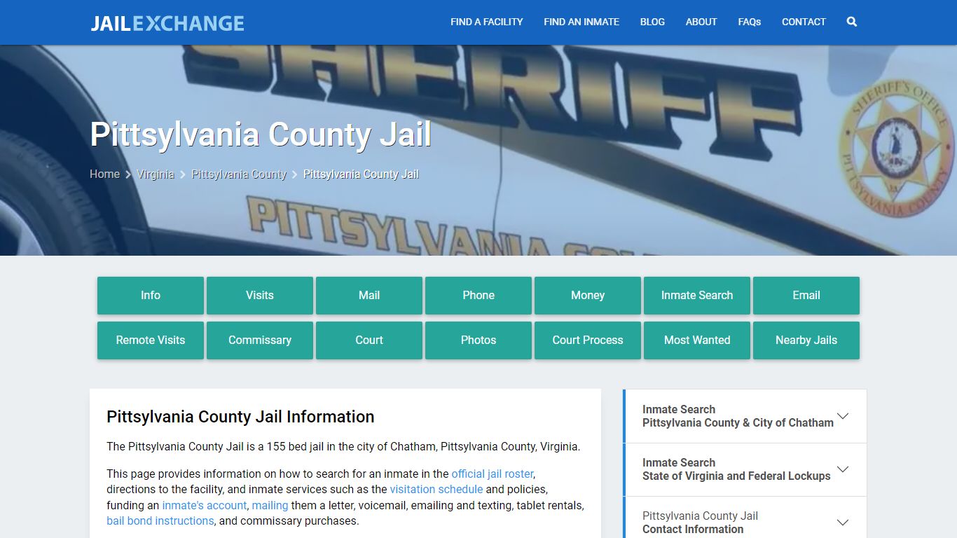 Pittsylvania County Jail, VA Inmate Search, Information